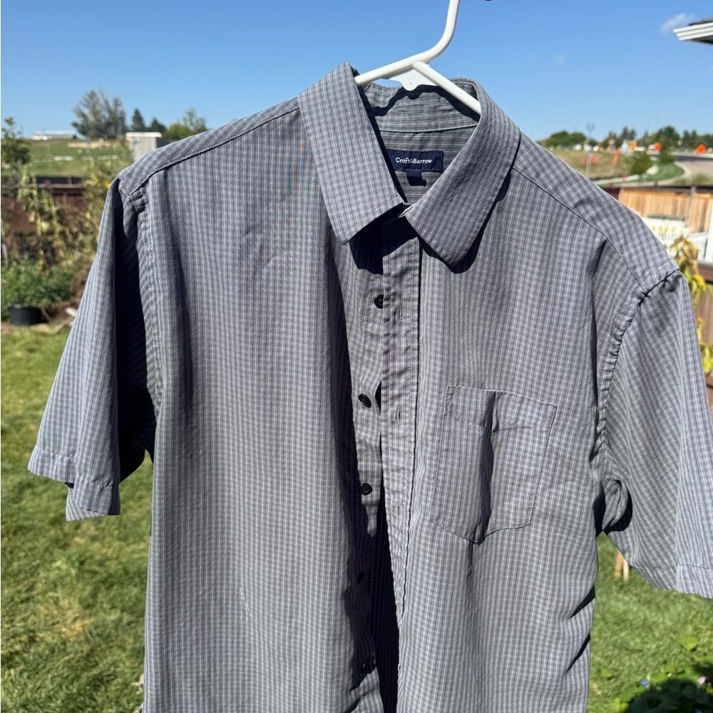 Croft & Barrow Men's Charcoal Checkered Shirt